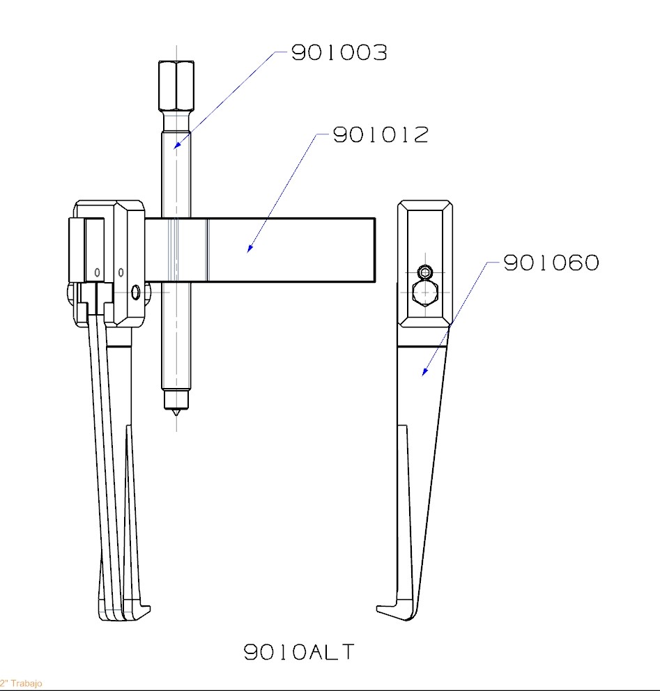 EXTRACTOR FORZA SERIE 9000T DE 3 PATAS